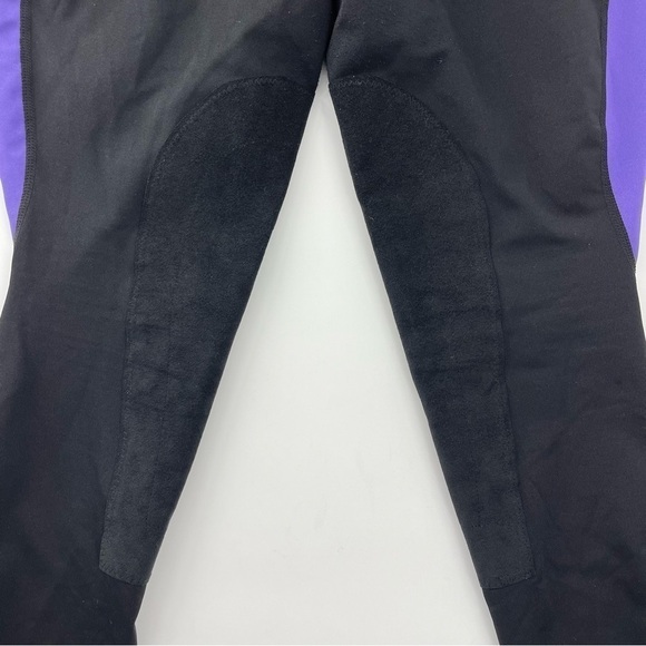 Kerrits Flow Rise Knee Patch Performance Tight Equestrian Purple and Black Small - Picture 11 of 11